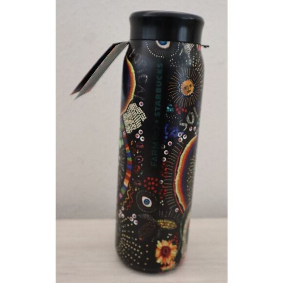 Farm Rio +Starbucks Black 20oz Vacuum Insulated Water Bottle Tumbler Summer '25 - Picture 3 of 9